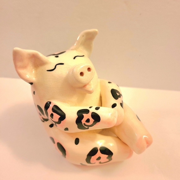 Ceramic pig Lacombe 2001 Anna Co. Creations 4"x5" - Picture 7 of 7